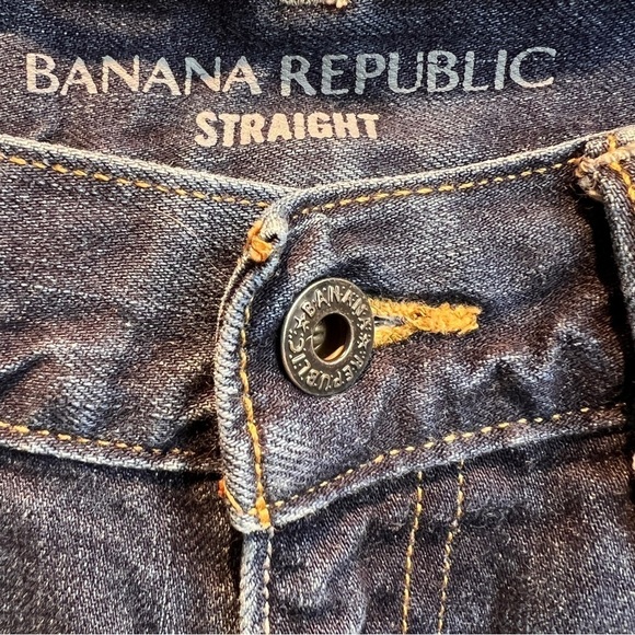 BANANA REPUBLIC Indigo Wash Straight Leg Jeans. See measurements for size. - Picture 2 of 6